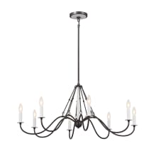 Freesia 8 Light 38" Wide Taper Candle Chandelier