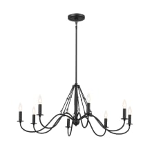 Freesia 8 Light 38" Wide Taper Candle Chandelier