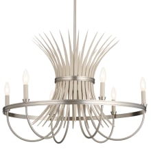 Baile 6 Light 29" Wide Taper Candle Chandelier