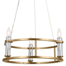 Rosalind 3 Light 20" Wide Crystal Candle Style Chandelier