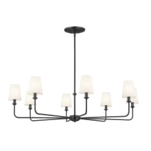 Pallas 8 Light 43" Wide Chandelier with Linen Shades
