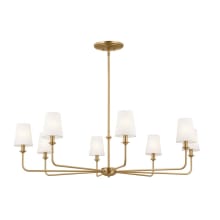 Pallas 8 Light 43" Wide Chandelier with Linen Shades