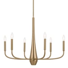 Deela 6 Light 28" Wide Taper Candle Style Chandelier