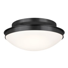 Bretta 3 Light 18" Wide Flush Mount Bowl Ceiling Fixture with Frosted Glass Shade
