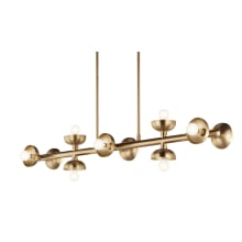 Palta 10 Light 48" Wide Abstract Linear Chandelier
