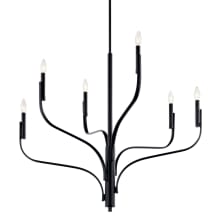 Livadia 6 Light 37" Wide Taper Candle Style Chandelier