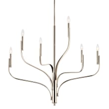 Livadia 6 Light 37" Wide Taper Candle Style Chandelier