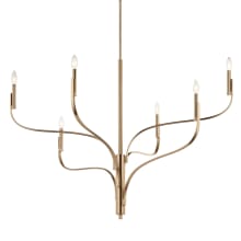 Livadia 6 Light 48" Wide Taper Candle Style Chandelier