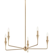 Alvaro 5 Light 31" Wide Taper Candle Style Chandelier