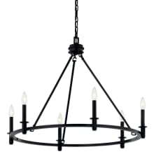 Carrick 6 Light 33" Wide Taper Candle Ring Chandelier