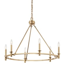 Carrick 6 Light 33" Wide Taper Candle Ring Chandelier