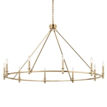 Carrick 10 Light 55" Wide Taper Candle Ring Chandelier