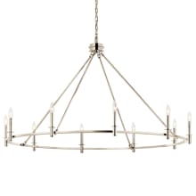 Carrick 10 Light 55" Wide Taper Candle Ring Chandelier