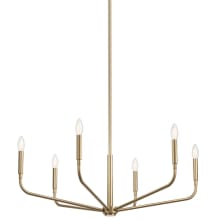 Madden 6 Light 32" Wide Taper Candle Style Chandelier