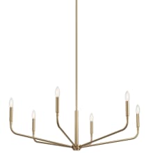 Madden 6 Light 38" Wide Taper Candle Style Chandelier