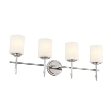 Ali 4 Light 33" Wide Vanity Light with Frosted Glass Shades