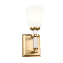 Rosalind 13" Tall Bathroom Sconce with Frosted Glass Shade