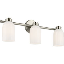 Shae 3 Light 24" Wide Vanity Light with Glossy White Opal Glass Shades
