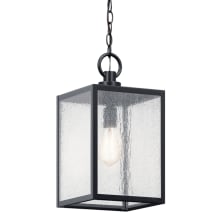 Lahden 9" Wide Mini Pendant / Semi-Flush Ceiling Fixture with Clear Seedy Glass Shade