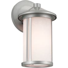 Lombard 11" Tall Outdoor Wall Sconce with Satin Etched Glass Shade