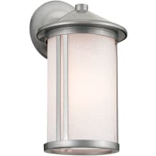 Lombard 13" Tall Outdoor Wall Sconce with Satin Etched Glass Shade