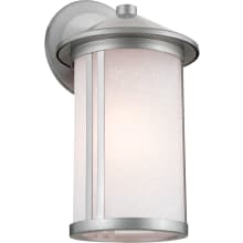 Lombard 17" Tall Outdoor Wall Sconce with Satin Etched Glass Shade