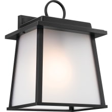 Noward 12" Tall Outdoor Wall Sconce with Satin Etched Glass Shade