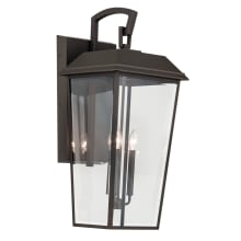 Mathus 3 Light 30" Tall Wall Sconce with Beveled Glass Shade
