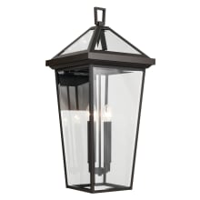 Regence 4 Light 30" Tall Wall Sconce with Beveled Glass Shade