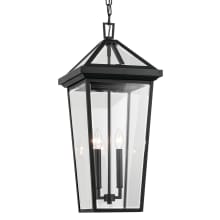 Regence 2 Light 12" Wide Taper Candle Pendant with Beveled Glass Shade