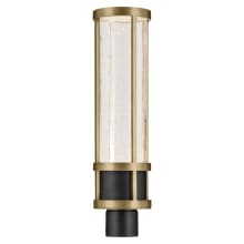 Camillo 23" Tall LED Post Light with Seedy Glass Shade
