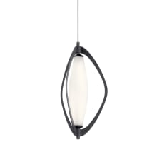 Kivik 12" Wide LED Single Pendant with Frosted Glass Shade