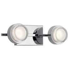 2 Light 15" Wide Integrated LED Bathroom Vanity Light