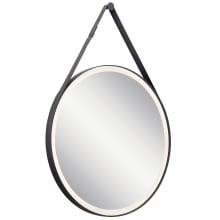 40" x 28" Round Flat Glass Framed Wall Mounted Bathroom Mirror - 3000K