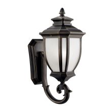 Salisbury Single Light 19" Tall Outdoor Wall Sconce with Linen Glass Panels