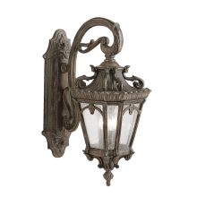 Tournai 3 Light 29" Wide Outdoor Wall Sconce with Seedy Glass Shades