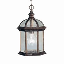 Barrie 14" LED Outdoor Pendant with Beveled Glass Panels