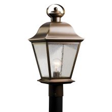 Mount Vernon Single Light 21" Height Outdoor Post Light with Seedy Glass Panels