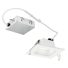 LED Canless Recessed Light 4" Square Recessed Trim - IC Rated - 2700K