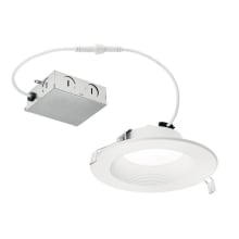 LED Canless Recessed Light 6" Round Baffle Recessed Trim - IC Rated - 2700K