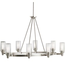 Circolo 8 Light 36" Wide Chandelier with Dual Cylindrical Shades