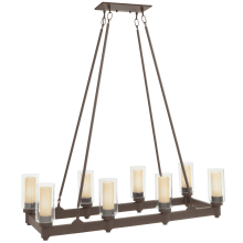 Circolo 8 Light 36" Wide Chandelier with Dual Cylinder Shades