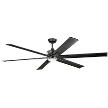 80" Indoor / Outdoor Ceiling Fan with Blades, Light Kit, Downrod and Wall Control