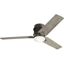 Chiara 52" 3 Blade Hugger Indoor Ceiling Fan with Blades, LED Light Kit and Wall Control