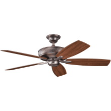 Monarch II 52" 5 Blade Indoor Ceiling Fan with Blades and Wall Control