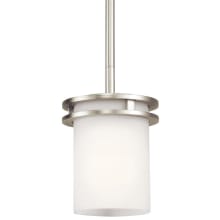 Hendrik Single Light 6" Wide Mini Pendant with Satin Etched Glass Shade
