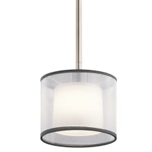 Tallie Single Light 6" Wide Pendant with Organza Shade and Diffuser