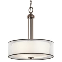 Tallie 3 Light 18" Wide Pendant with Organza Shade and Diffuser