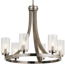 Grand Bank 6 Light 25" Wide 1 Tier Candle Style Chandelier