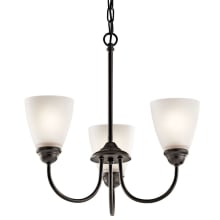 Jolie Chandelier with 3 Lights - 18 Inches Wide